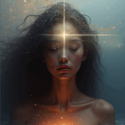 松果体が光っている女性