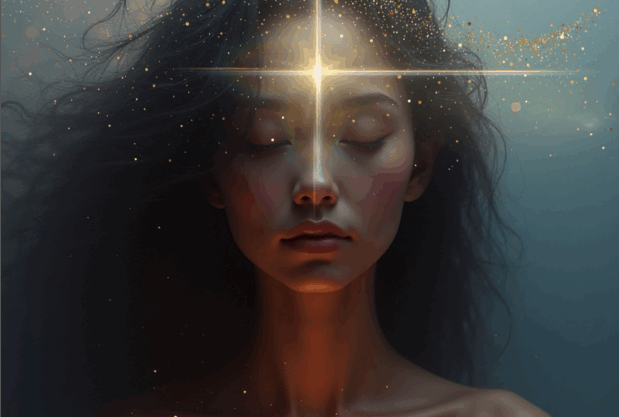 松果体が光っている女性
